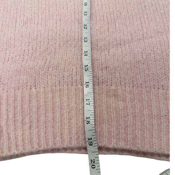 Y2K Italian Kid Mohair Wool Knit Waistcoat Retro Vest Light Pink Cozy Preppy, XL - Picture 4 of 5